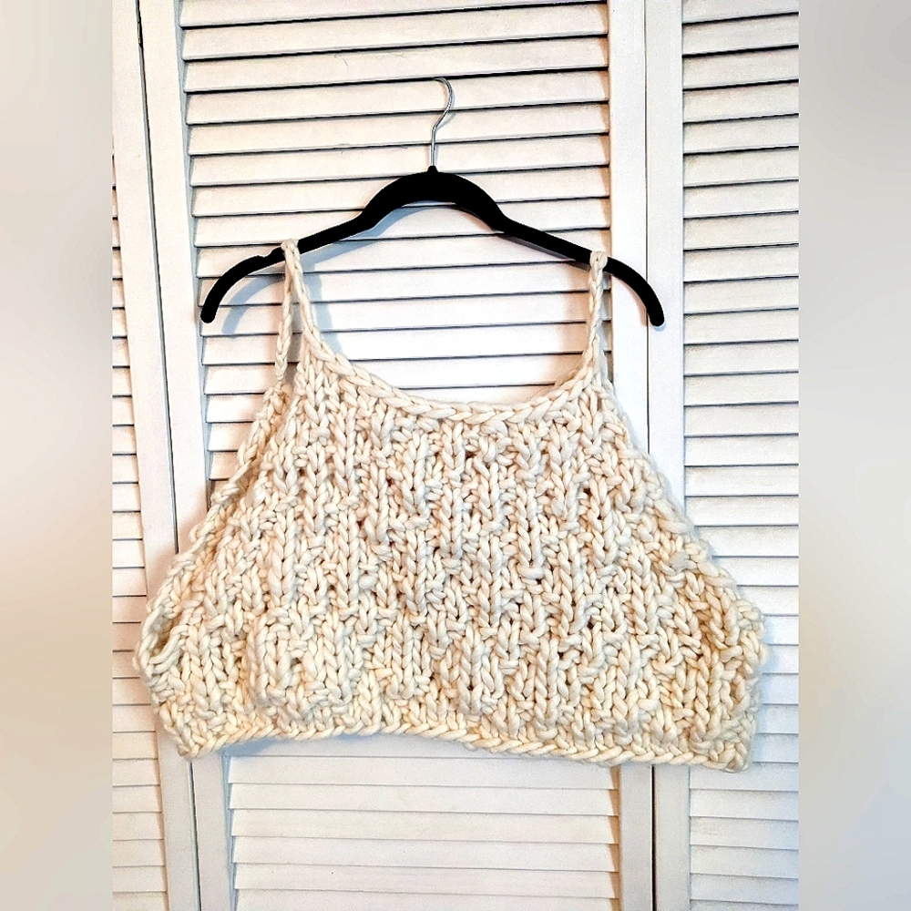 Hand knit crop top